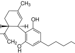 Die chemische Strukturformel von CBD bzw Cannabidiol