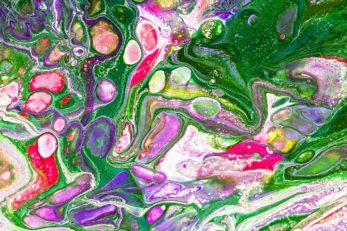 Durch Acrylic Pouring hergestelltes Kunstwerk