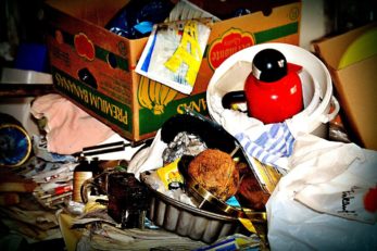Aufnahme bei der Entrümpelung einer Messie-Wohnung